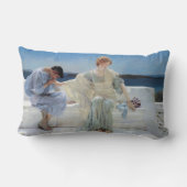 Ask Me No More by Sir Lawrence Alma Tadema Lumbar Pillow (Back)