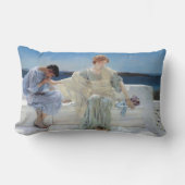 Ask Me No More by Sir Lawrence Alma Tadema Lumbar Pillow (Front)