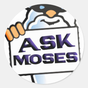 Ask Moses Classic Round Sticker