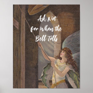 Ask Not for Whom the Bell Tolls Idiom + Angel Poster