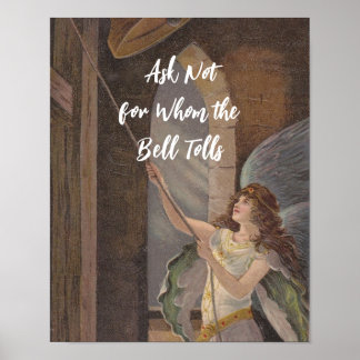 Ask Not for Whom the Bell Tolls Idiom + Angel Poster