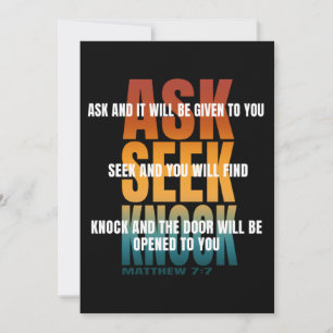 ask seek knock  invitation