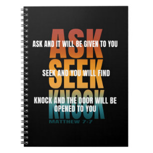 ask seek knock notebook