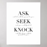 Ask Seek Knock