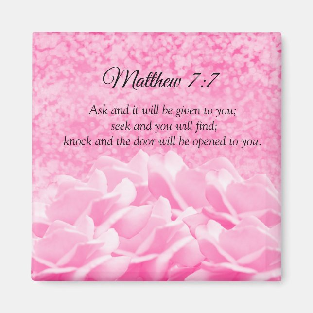 Ask Seek Knock Scripture Verse Magnet (Front)