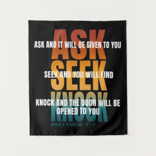 ask seek knock  tapestry