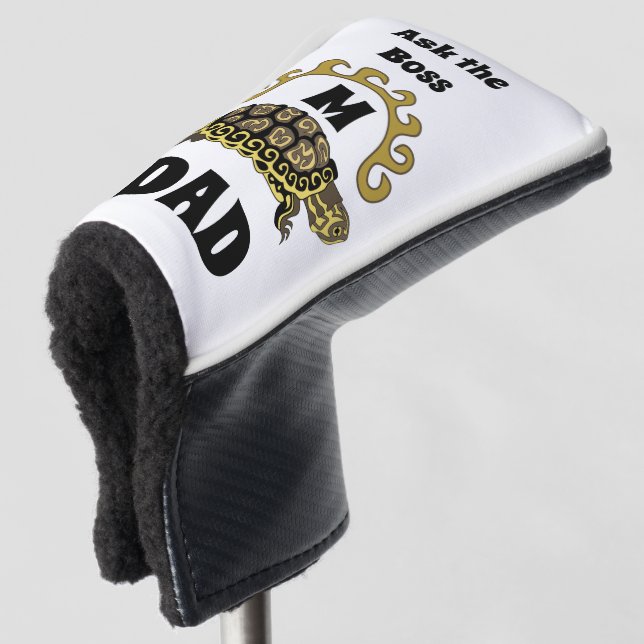 Ask the Boss Dad Cumberland Slider Turtle Monogram Golf Head Cover (3/4 Front)