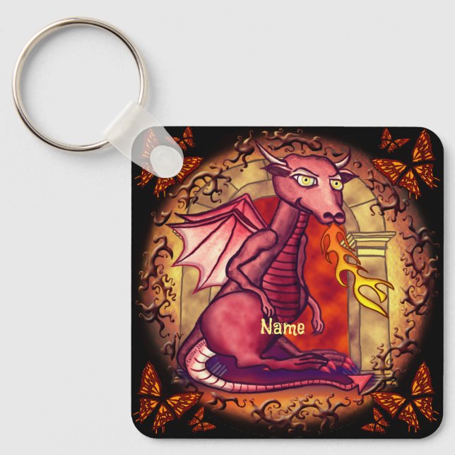 Ask The Dragon  Keychain (Front)