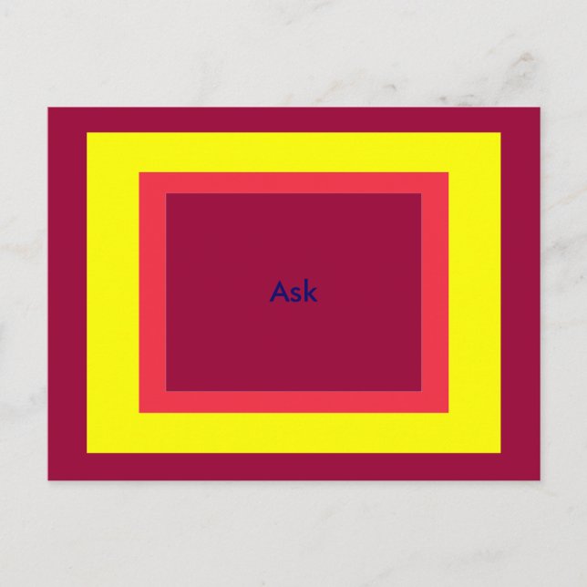 Ask - ! UCreate Ask jGibney Zazzle Postcard (Front)