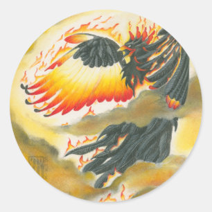 Askelon Pheonix Classic Round Sticker