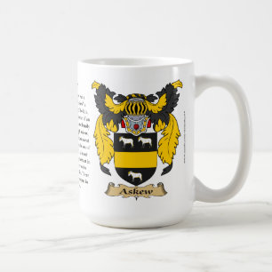Askew, the Origin, the Meaning and the Crest Coffee Mug