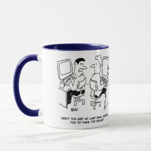 Asking for the sugar by email. Computer User Mug