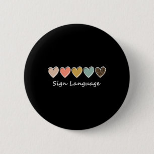 Asl Alphabet American Asl Teacher Sing Language 2 Inch Round Button