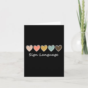 ASL Alphabet American ASL Teacher Sing Language  Card