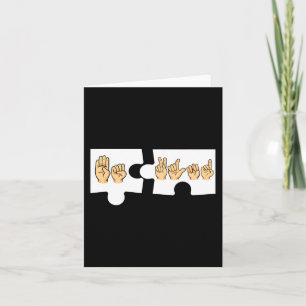 ASL Alphabet American Sing Language ASL Teacher Be Card