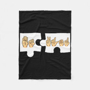 Asl Alphabet American Sing Language Asl Teacher Be Fleece Blanket