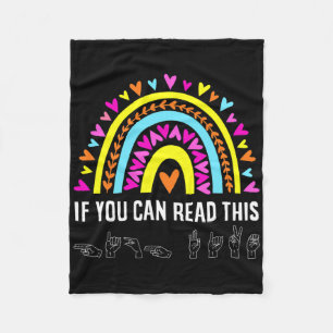 Asl Alphabet American Sing Language Asl Teacher Fu Fleece Blanket