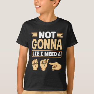 Asl Alphabet American Sing Language Asl Teacher I T-Shirt