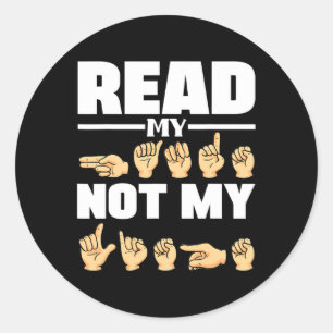 ASL Alphabet American Sing Language ASL Teacher Qu Classic Round Sticker