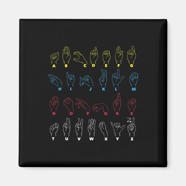 Asl Alphabet Teacher American Sing Language Asl Ch Magnet (Front)