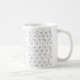 ASL American Sign Language A to Z Coffee Tea Mug