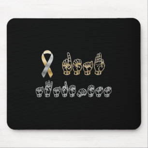 ASL American Sign Language Deaf Awareness  Mouse Pad
