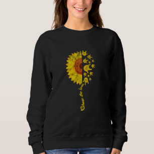 Asl American Sign Language  Deaf Sunflower Hand Vi Sweatshirt