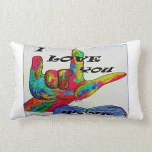ASL American Sign Language I LOVE YOU MORE Pillow