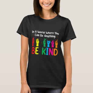 Asl Be Kind S Women Men, Autism Awareness Boy Kid  T-Shirt