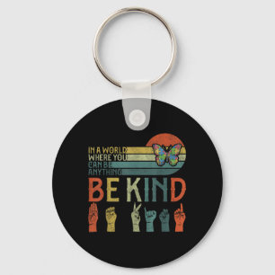Asl Be Kind Tshirts Au Awareness Butterfly Boy Kid Keychain