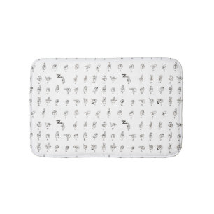 ASL chart Bath Mats