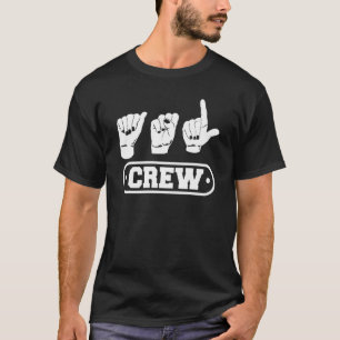 ASL Crew ASL Awareness Hand Sign Language Deaf Pri T-Shirt