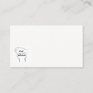 ASL Deaf Advocate Business Card
