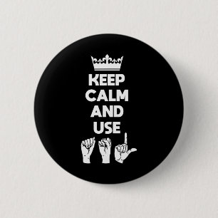 Asl Deaf Awareness And Sign Language 1  2 Inch Round Button
