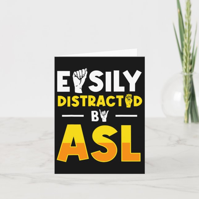 Asl Deaf Awareness And Sign Language 3  Card (Front)