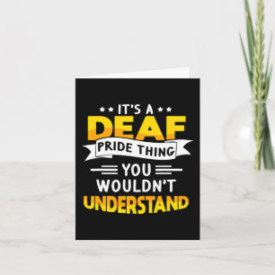 ASL Deaf Awareness Hearing Loss and Sign Language Card