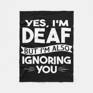 Asl Deaf Awareness Hearing Loss Deaf Culture And S Fleece Blanket