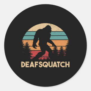 Asl Deaf Awareness Hearing Loss Sign Language And Classic Round Sticker