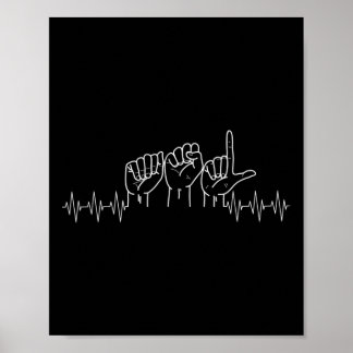 Asl Design For Asl Lover Deaf Day Awareness Poster