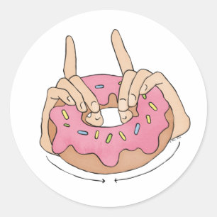 ASL Doughnut Stickers