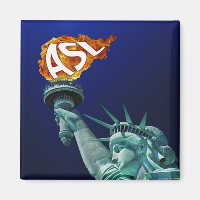 ASL Enlightens Deaf and Hearing People Magnet (Front)