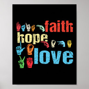 ASL Faith Hope Love American Sign Language Christi