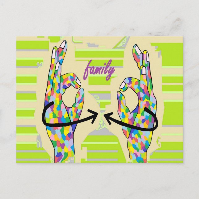 ASL FAMILY POSTCARD (Front)