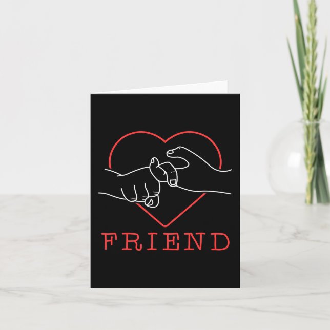ASL Friend Cute Language Pride Deaf Awareness 1 Card (Front)