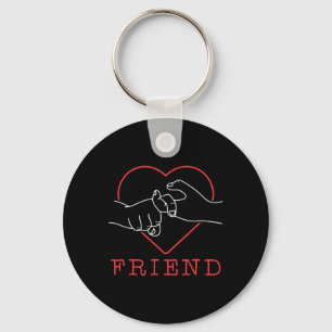 Asl Friend Cute Language Pride Deaf Awareness Keychain