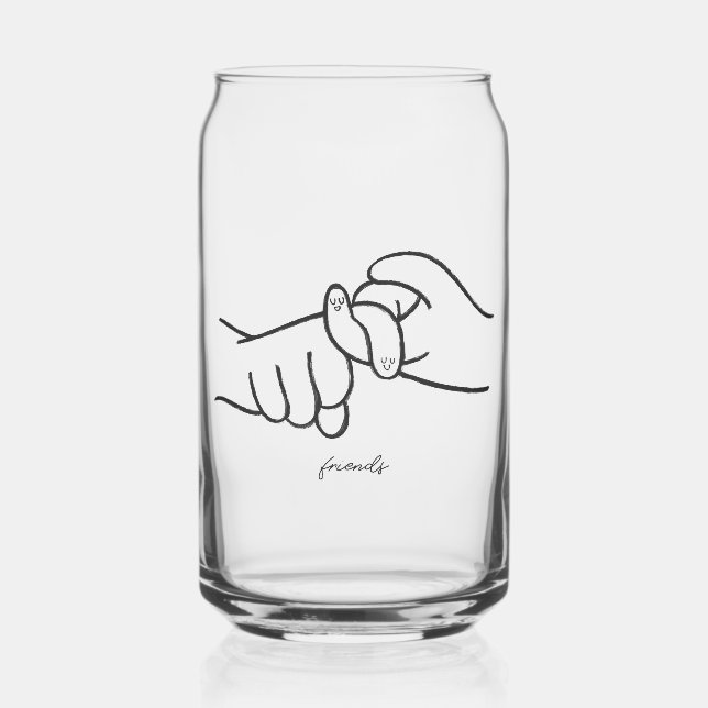 ASL Friends Can Glass – Connection in Every Sip (Front)