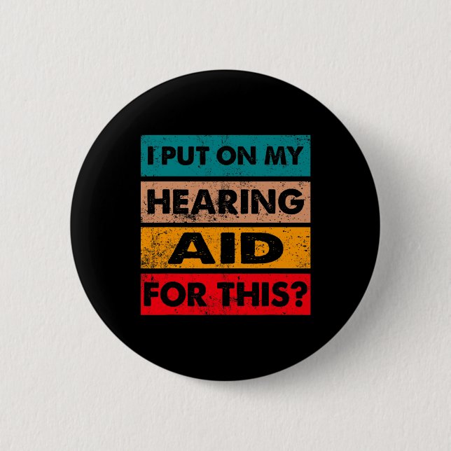 Asl Fun Deaf Pride Awareness Sign Languages Hearin 2 Inch Round Button (Front)