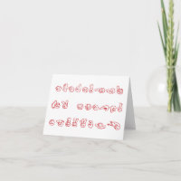ASL Graffiti No L Red for Christmas Card