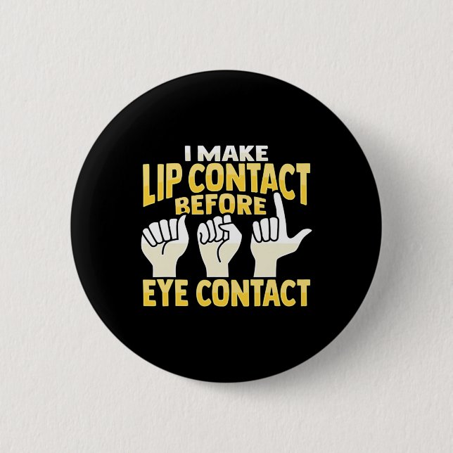 ASL Hand Gesture Deaf Hearing Loss Awareness 10 2 Inch Round Button (Front)