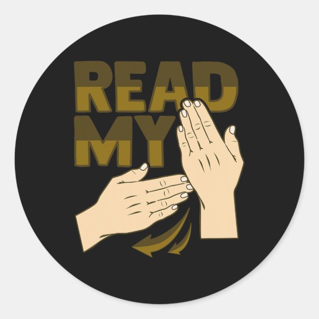 ASL Hand Gesture Deaf Hearing Loss Awareness 12 Classic Round Sticker (Front)